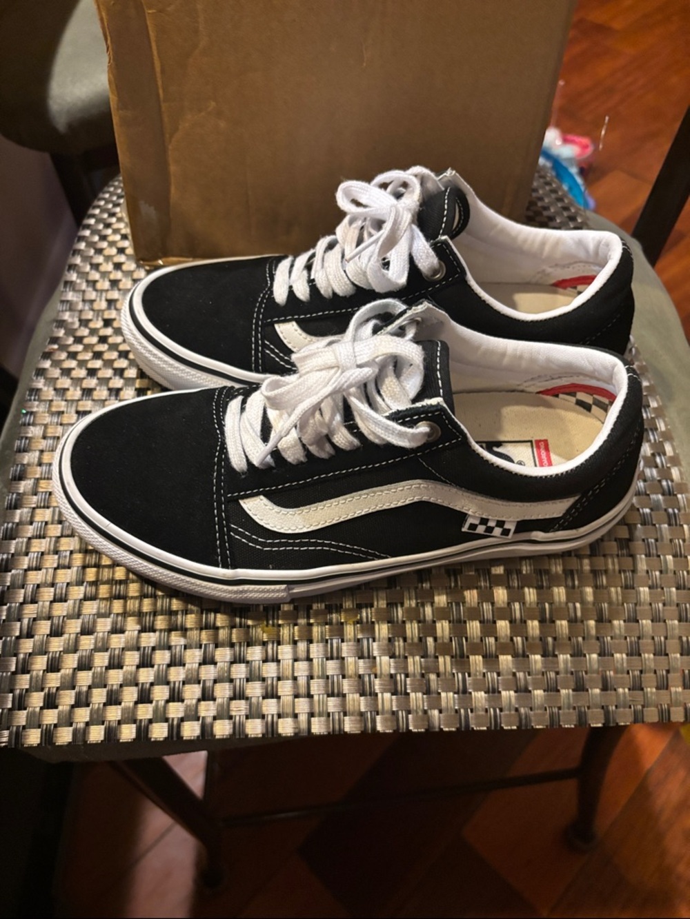 Vans Black and White Old Skool Low-Top Sneakers